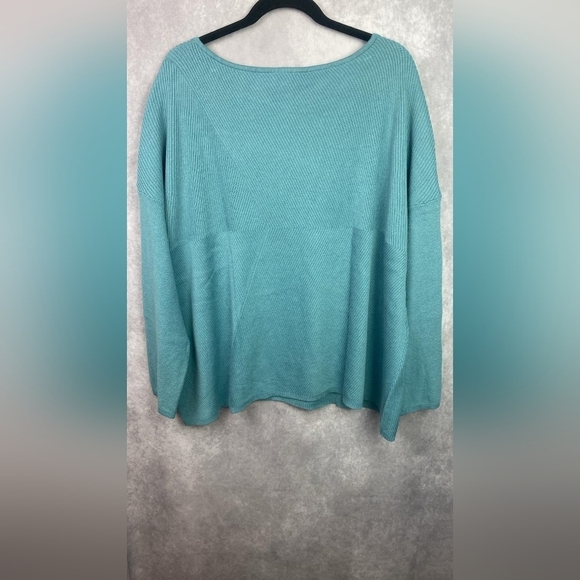 J‎ Jill Blue Topaz Boat Neck Sweater Size 3X - Picture 7 of 8
